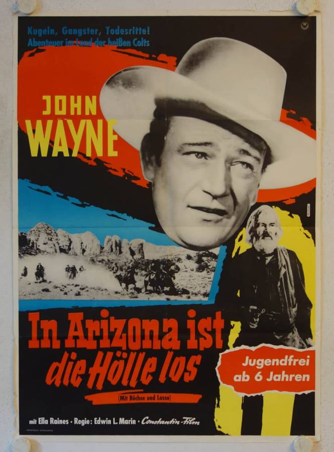 Tall in the Saddle re-release german movie poster